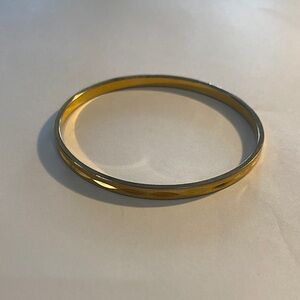 Monet Gold-Tone Faceted Slim Bangle Bracelet